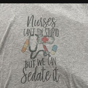 Gray Graphic Nurse T-Shirt